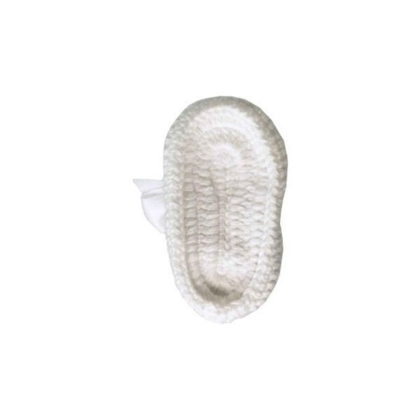 <span>Ella</span> Infant White Crochet Booties with Bows - Image 6