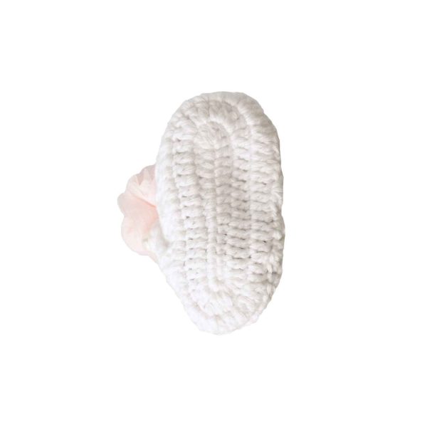 <span>Emelia</span> Infant White Crochet Slippers with Flower - Image 6