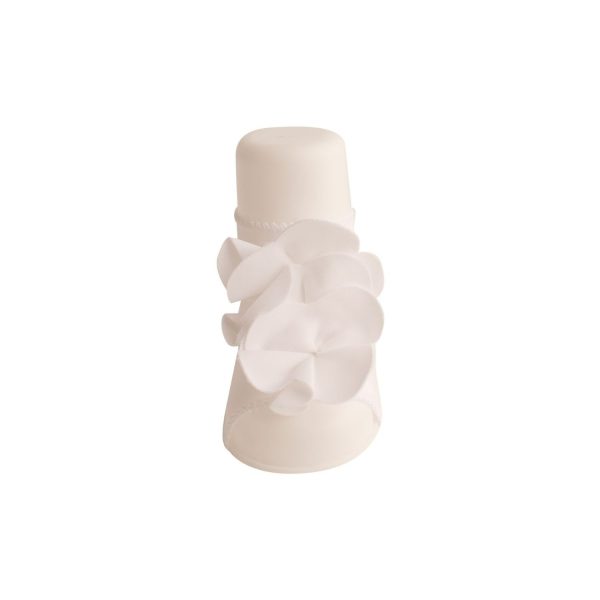 <span>Alexa</span> Infant White Peep Toe Socks with Flowers - Image 2