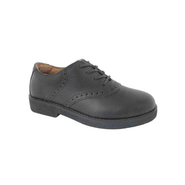 Upper Class Women’s Black Leather Saddle Oxfords