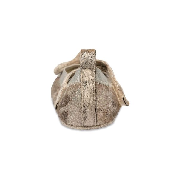 <span>Jaclyn</span> Infant Taupe/Silver Distressed Mary Janes with Bow - Image 4
