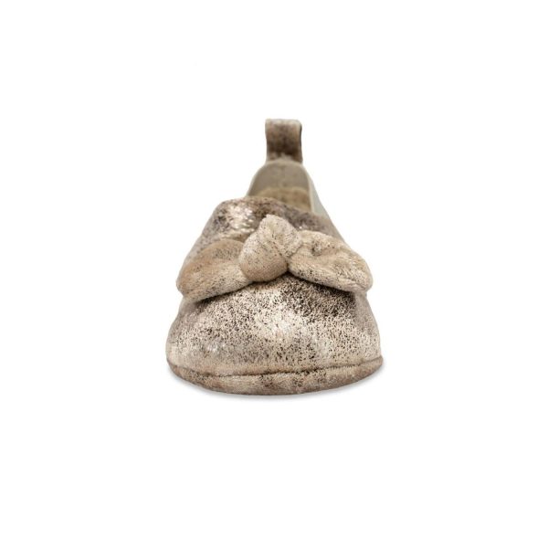 <span>Jaclyn</span> Infant Taupe/Silver Distressed Mary Janes with Bow - Image 5