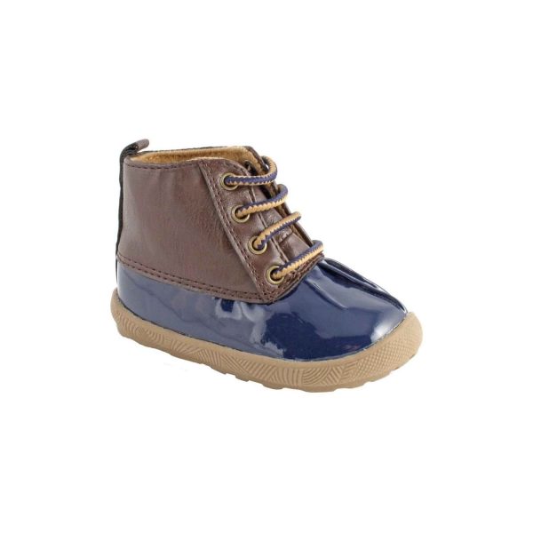 JUDE Toddler Navy/Brown Duck Boots