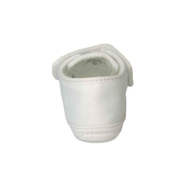 <span>Kaden</span> Infant White Satin Dress Shoes with Removable Straps for Monogramming - Image 4