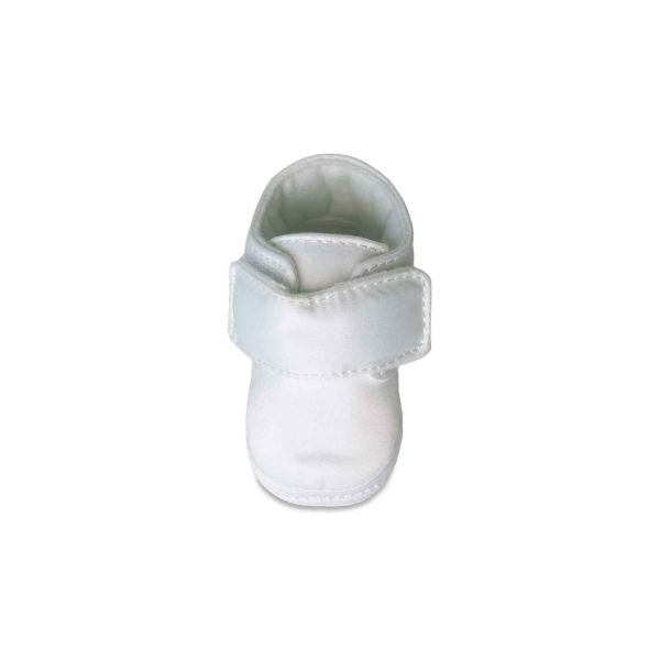 <span>Kaden</span> Infant White Satin Dress Shoes with Removable Straps for Monogramming - Image 7
