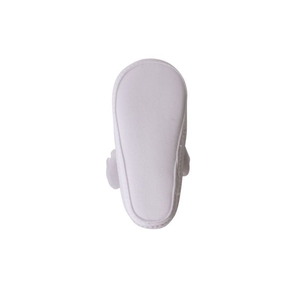 <span>Kara</span> Infant White Satin Mary Janes with Removable Straps for Monogramming - Image 5