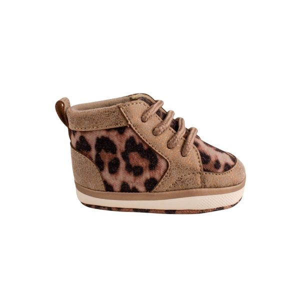 <span>Kassidy</span> Soft-Sole Leopard Print High-Top Sneakers with Laces - Image 2