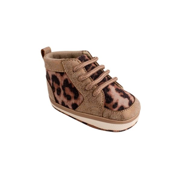 <span>Kassidy</span> Soft-Sole Leopard Print High-Top Sneakers with Laces