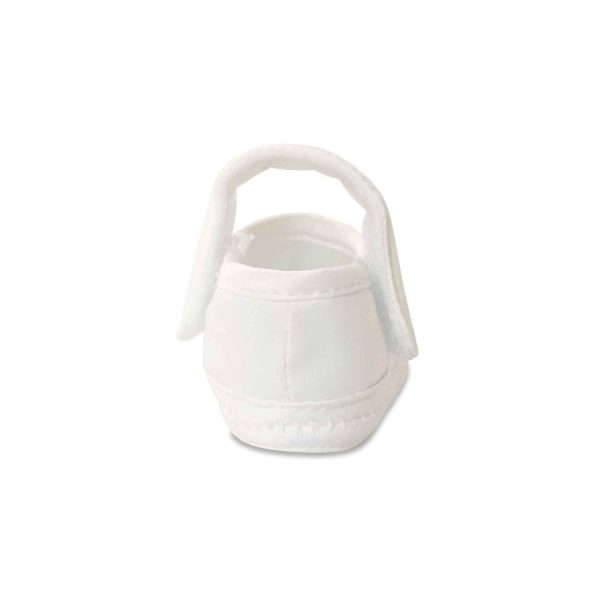<span>Kendall</span> Infant White Satin Mary Janes with Removable Straps for Monogramming - Image 5