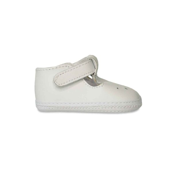 <span>Kennedy</span> Infant White Leather T-Straps - Image 2