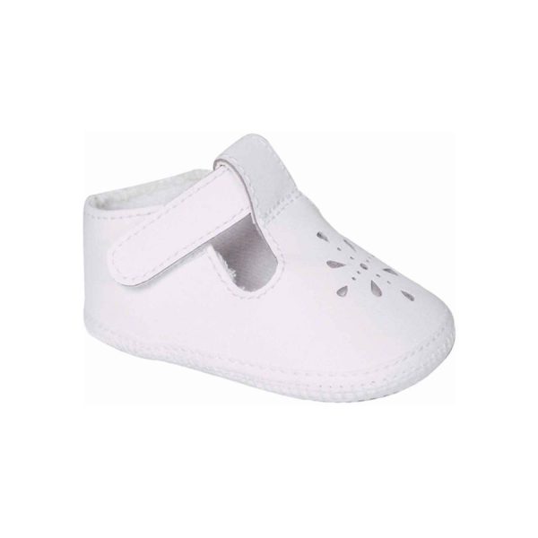 Kennedy Infant White Leather T-Straps