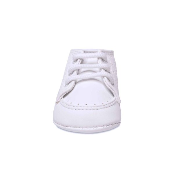 <span>Kent</span> Infant White Classic Crib Shoes - Image 2