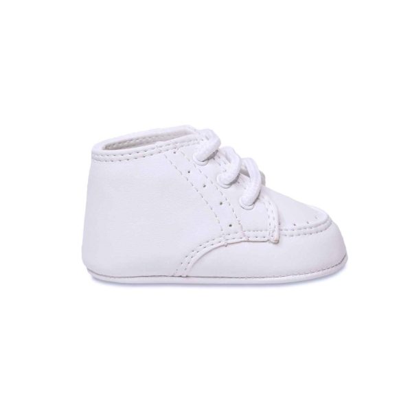 Kent Infant White Classic Crib Shoes
