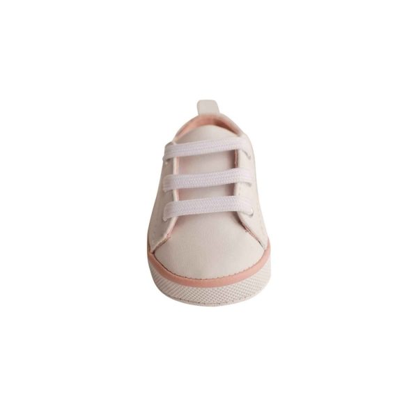 <span>Lennon</span> Infant White Sneakers with Rainbow Glitter Accent - Image 3