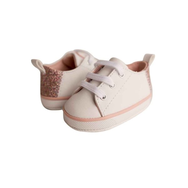 <span>Lennon</span> Infant White Sneakers with Rainbow Glitter Accent - Image 7