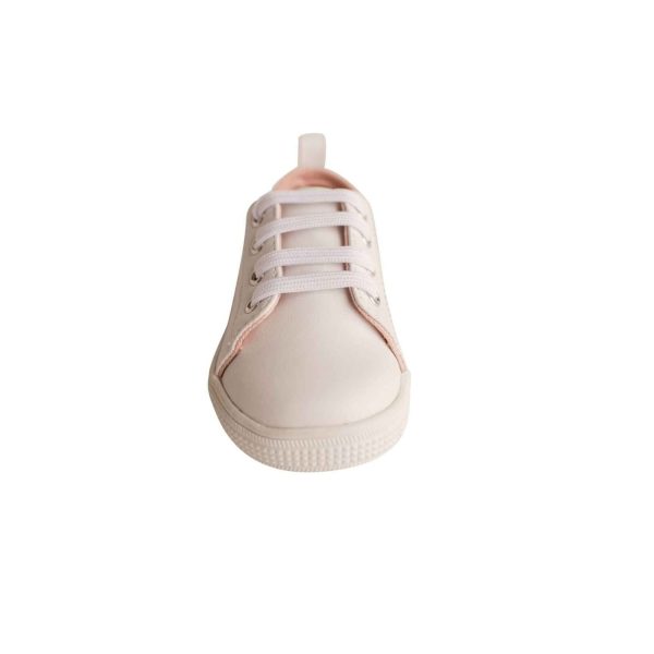 <span>Lennon</span> Toddler White Sneakers with Rainbow Glitter Accent - Image 3