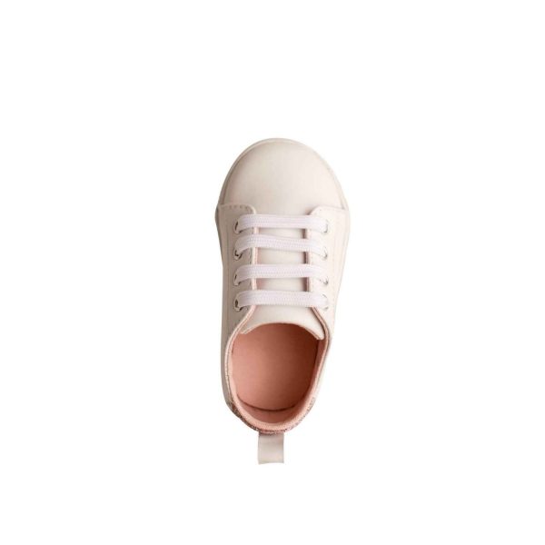 <span>Lennon</span> Toddler White Sneakers with Rainbow Glitter Accent - Image 5