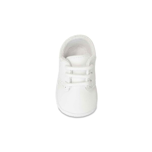 <span>Linden</span> White Leather Baby Shoes for Boys - Image 3