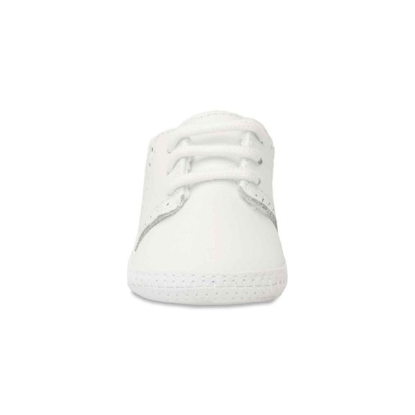 <span>Linden</span> White Leather Baby Shoes for Boys - Image 4