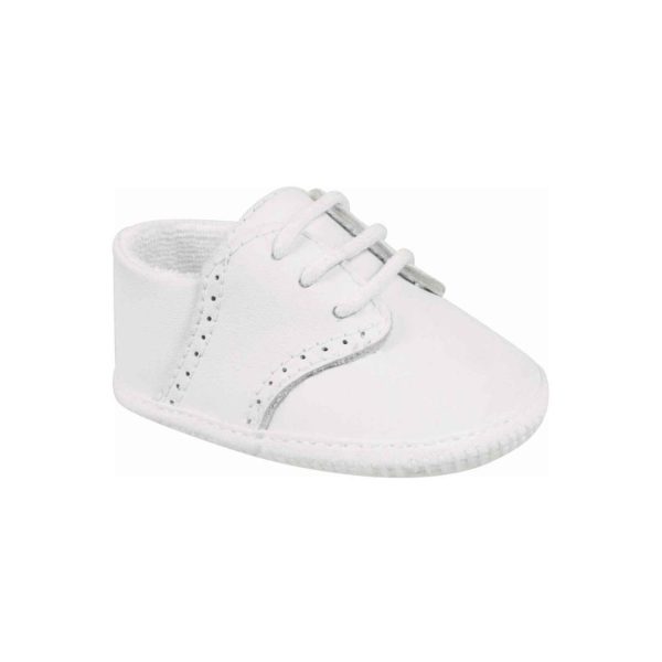 Linden White Leather Baby Shoes for Boys