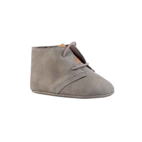Max Infant Gray Chukka Boots with Tan Tongue