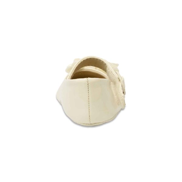 <span>McKenna</span> Infant Ivory Patent Mary Jane Flats with Bows - Image 4