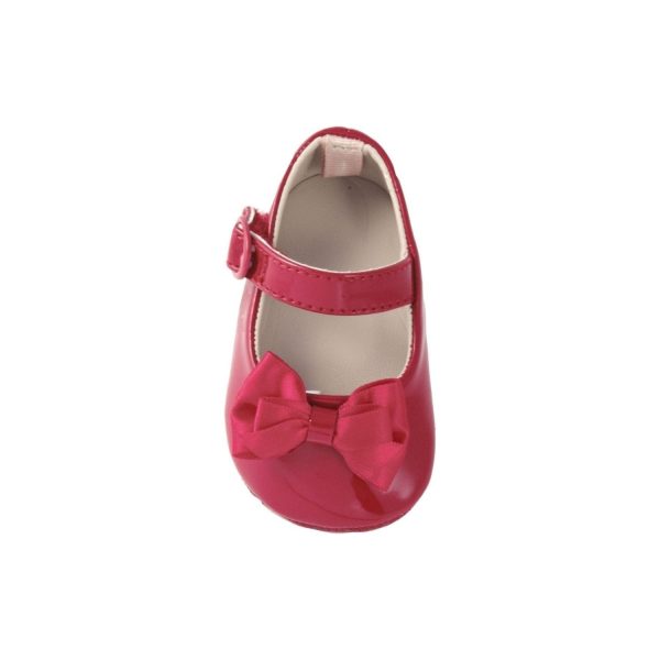 <span>McKenna</span> Infant Red Patent Mary Jane Flats with Bows - Image 3