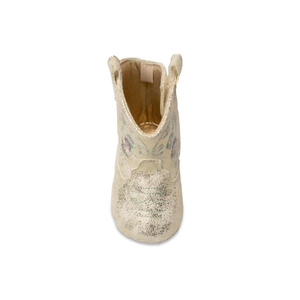 <span>Miller</span> Infant Ivory Champagne Soft Sole Cowboy Boots - Image 3