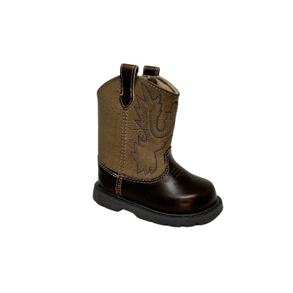 <span>Miller</span> Toddler Brown Cowboy Boots with Round Toe - Image 3