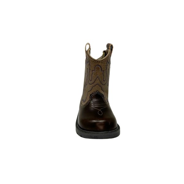 <span>Miller</span> Toddler Brown Cowboy Boots with Round Toe - Image 5