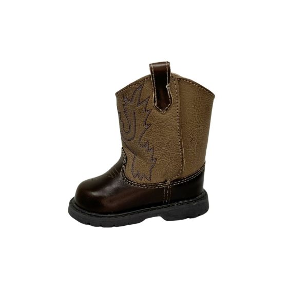 <span>Miller</span> Toddler Brown Cowboy Boots with Round Toe - Image 6