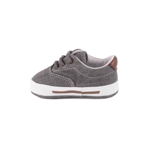 <span>Milo</span> Infant Gray Denim Lace-up Sneakers - Image 2