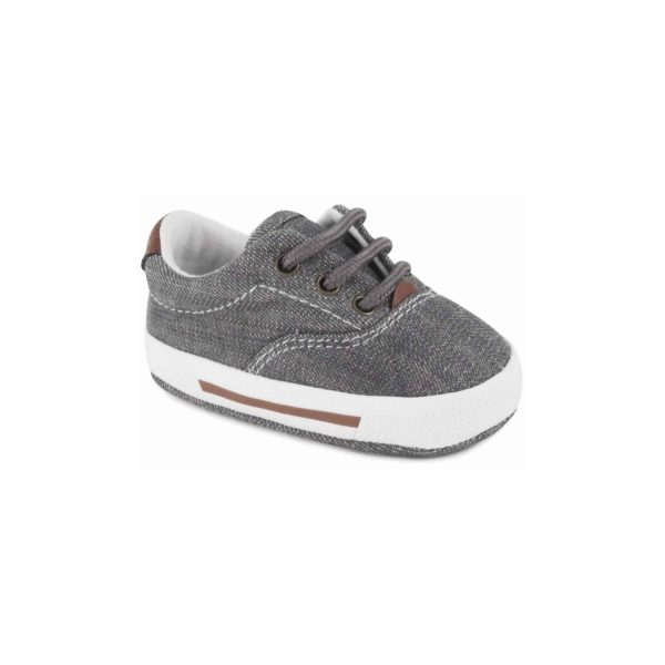 Milo Infant Gray Denim Lace-up Sneakers