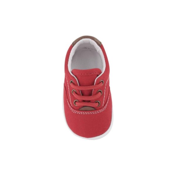 <span>Milo</span> Infant Red Canvas Lace-up Sneakers - Image 4