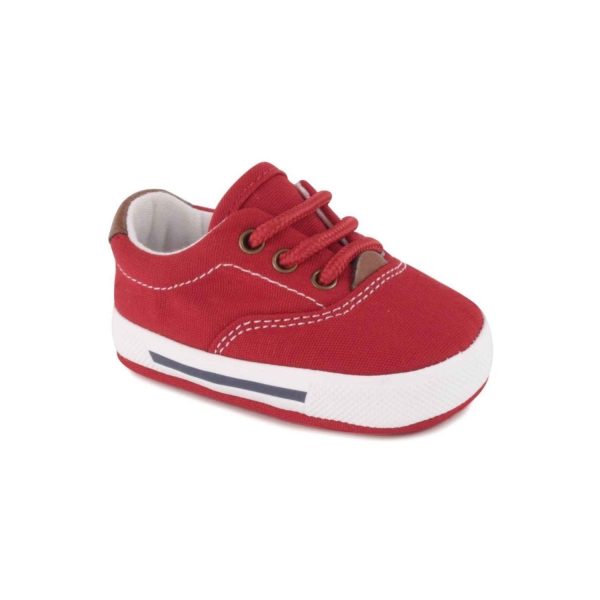 Milo Infant Red Canvas Lace-up Sneakers