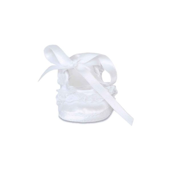 <span>PAISLEE</span> Infant White Satin Dress Shoes - Image 3