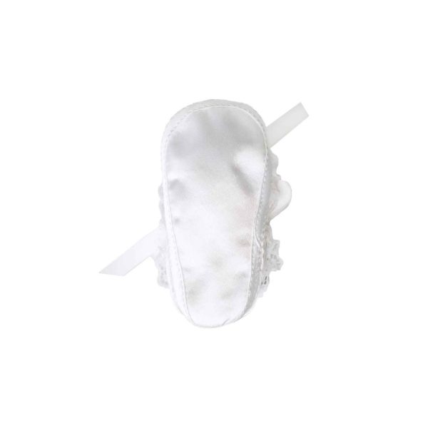 <span>PAISLEE</span> Infant White Satin Dress Shoes - Image 6