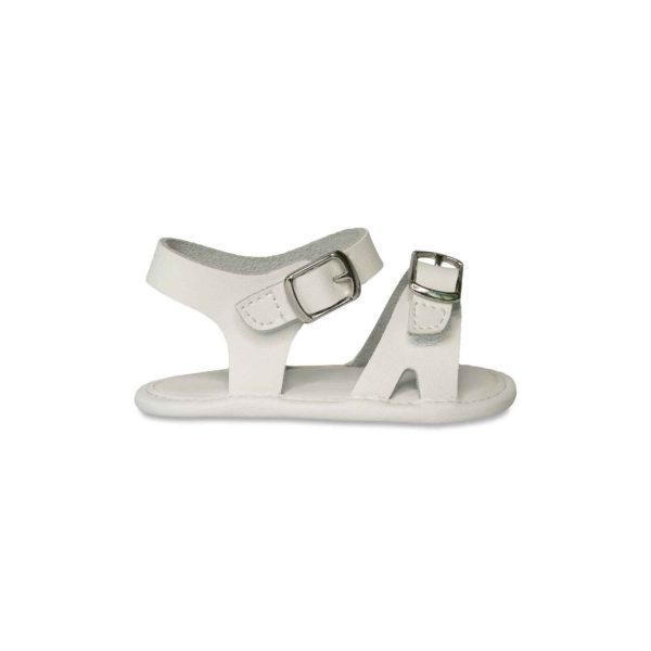 <span>Parker</span> Infant White Leather Soft Sole Sandals - Image 2