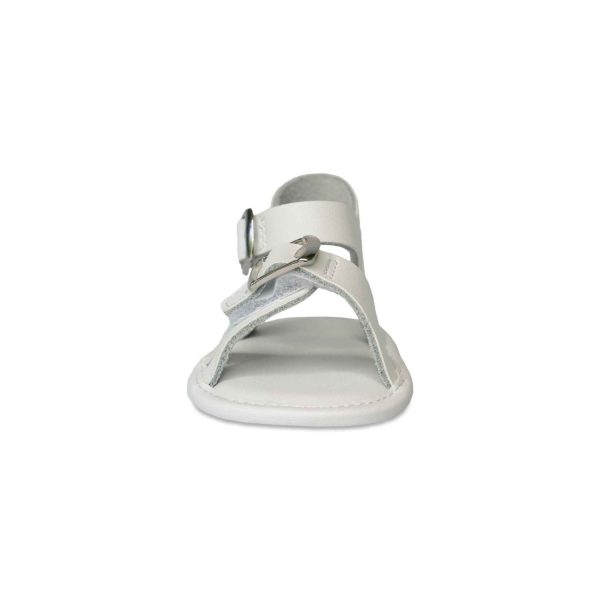 <span>Parker</span> Infant White Leather Soft Sole Sandals - Image 4