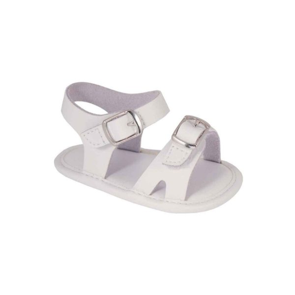 Parker Infant White Leather Soft Sole Sandals
