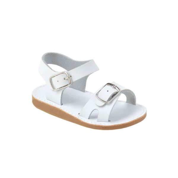 Parker Toddler White Leather Sandals