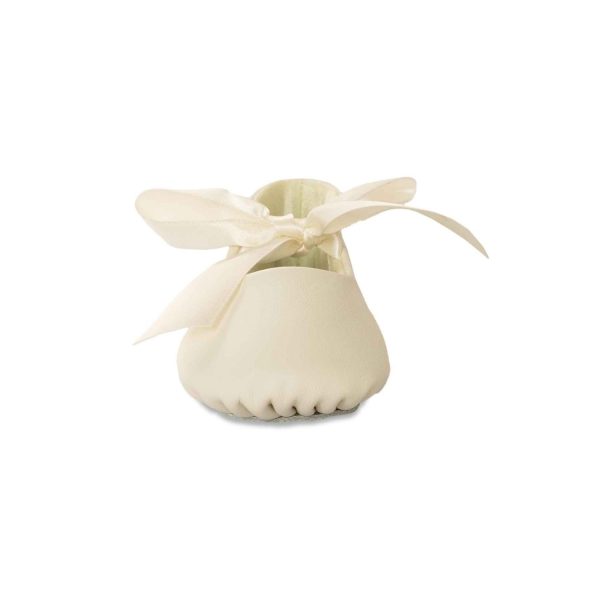 <span>Sabrina</span> Infant Ivory Lambskin Soft Sole Dress Flats - Image 2