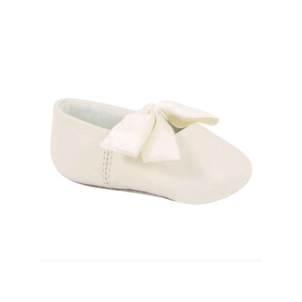 Sabrina Infant Ivory Lambskin Soft Sole Dress Flats