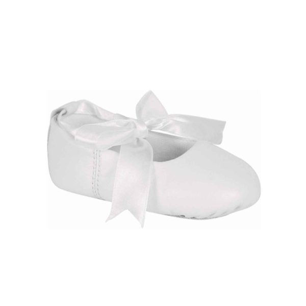Sabrina Toddler White Lambskin Dress Flats