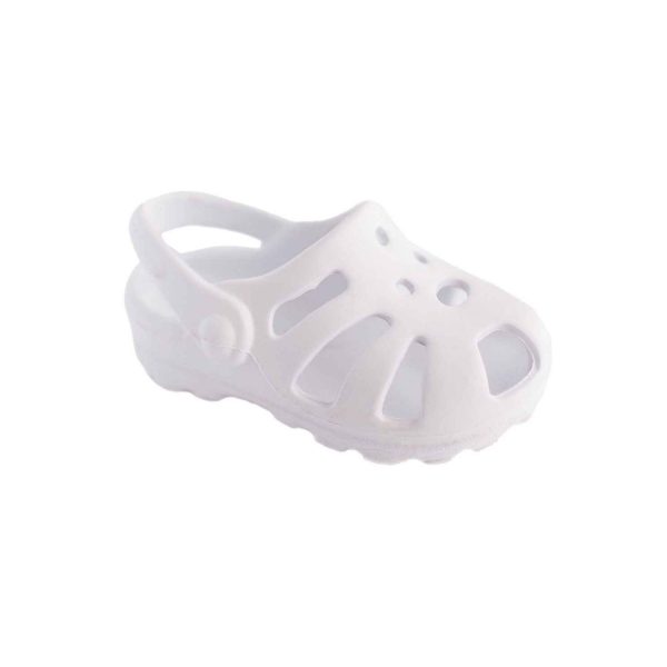Sunny Toddler White Molded Clogs with Back Strap