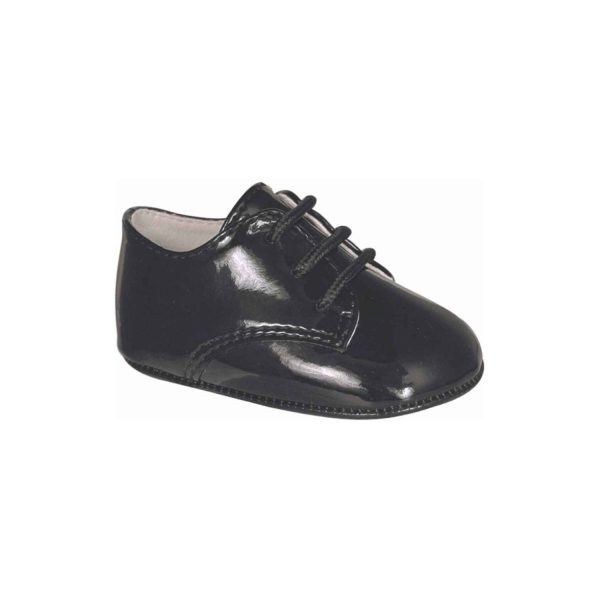 Zack Infant Black Patent Lace-Up Oxfords